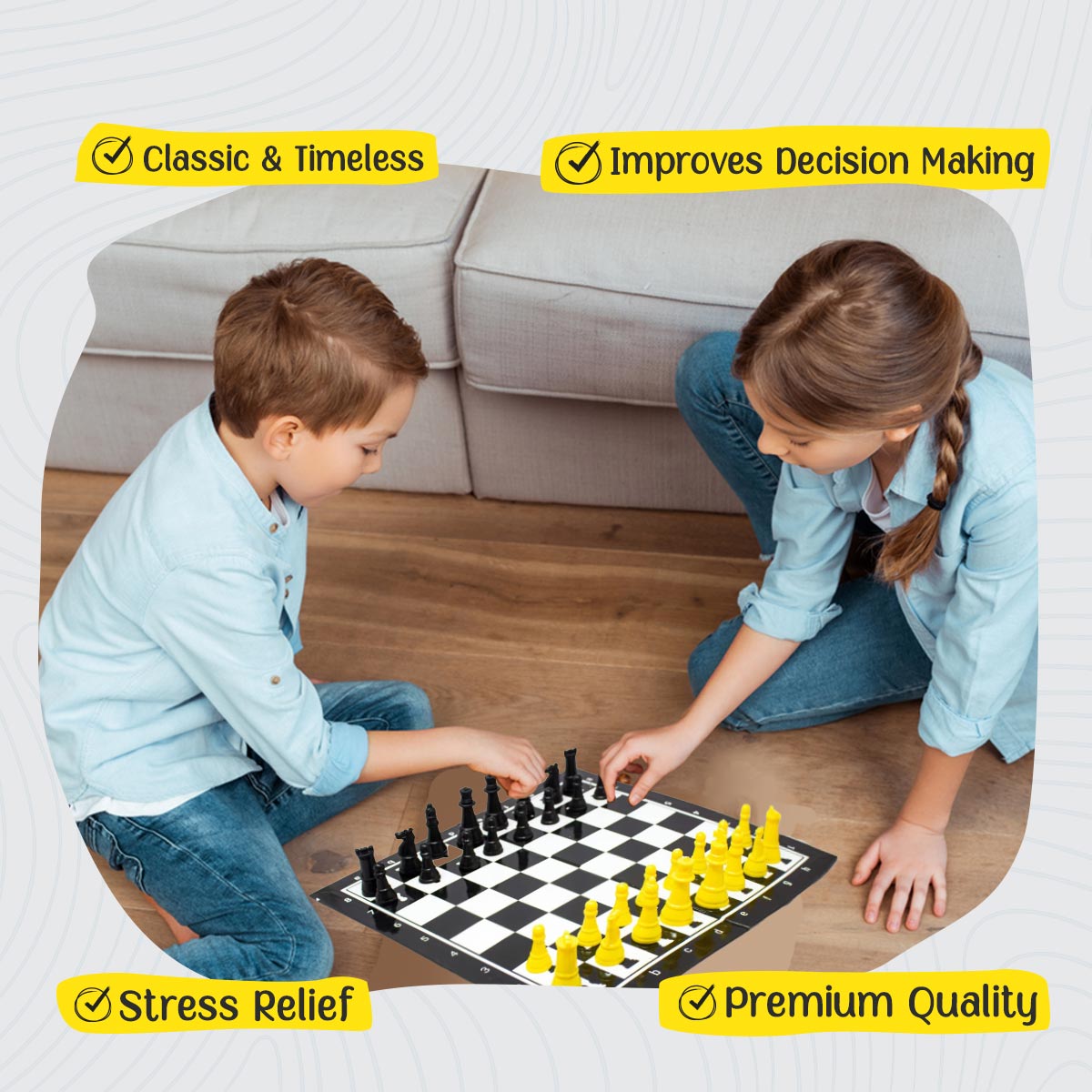 Advit Toys Chess - The Classic Game of Strategy for Kids, Boys, Youngsters, Men, Women / Play Chess and Increase Your Concentration Power (Fun Fact Book Inside), Birthday Gifts for Kids | Games for Focus, Memory, Mental Boost