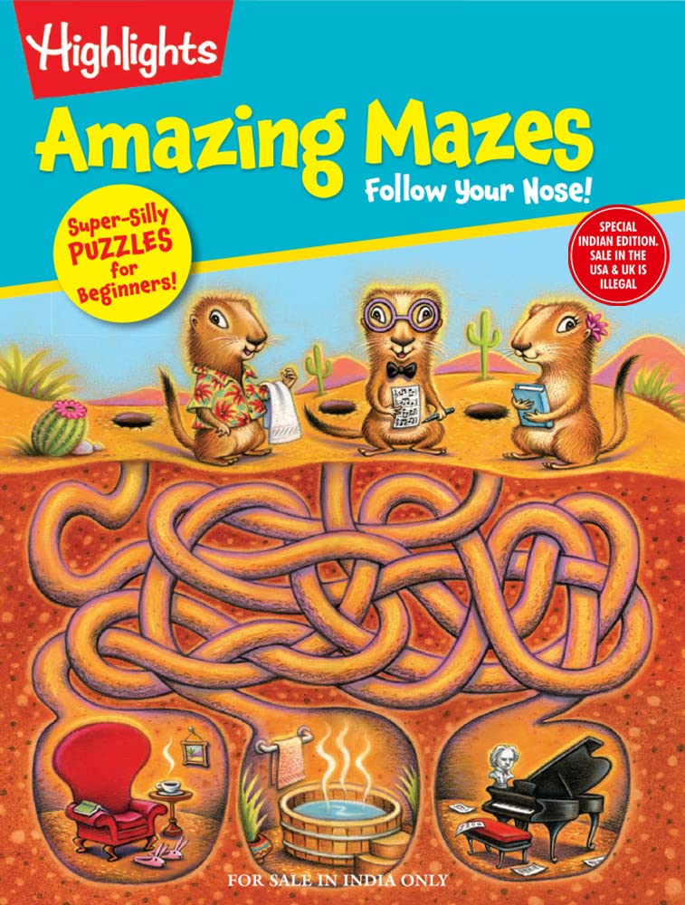 AMAZING MAZES: FOLLOW YOUR NOSE! SUPER SILLY PUZZLES FOR BEGINNERS, HIGHLIGHTS PICTURES, WORDPLAY, MAZES ACTIVITY CHILDREN BOOK ( ENGLISH)