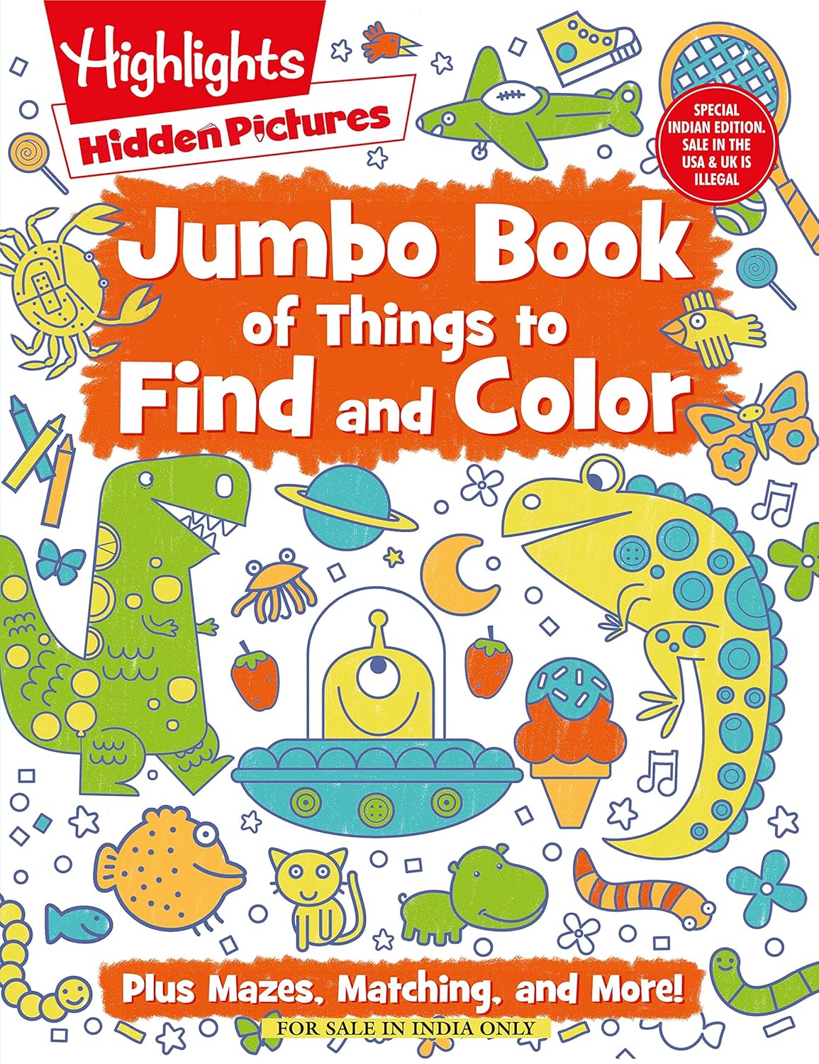 JUMBO BOOK OF THINGS TO FIND AND COLOR ( ENGLISH )