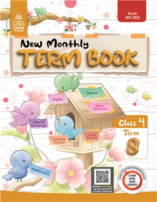 New Monthly Term Book Class 4 Term 8: As per NCF 2023

