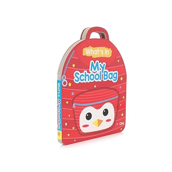WHATS IN MY SCHOOL BAG - BOARD BOOKS FOR KIDS - CHILDREN KNOWLEDGE AND ACTIVITY BOARD BOOKS
