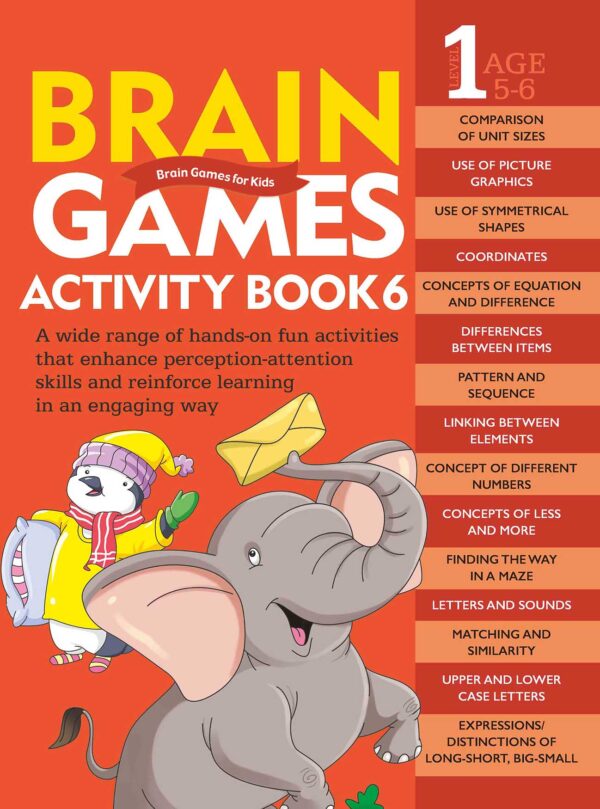 BRAIN GAMES FOR KIDS : BRAIN GAMES ACTIVITY BOOK LEVEL 1 : BOOK-6