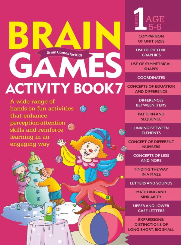 BRAIN GAMES FOR KIDS : BRAIN GAMES ACTIVITY BOOK LEVEL 1 : BOOK-7