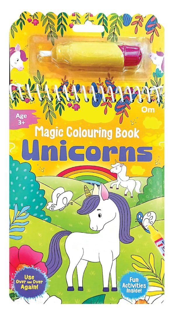 MAGIC COLOURING BOOK UNICORNS – EASY TO HOLD WATER PEN | COLOURING FUN ACTIVITIES