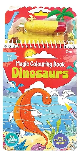MAGIC COLOURING BOOK DINOSAURS – EASY TO HOLD WATER PEN | COLOURING FUN ACTIVITIES