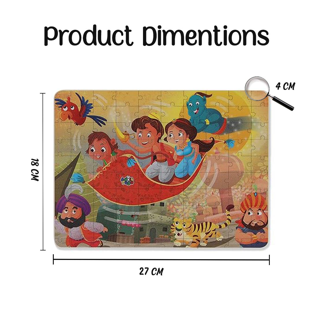 Advit Toys Aladdin & Jasmine Jigsaw Puzzle/Kids Having Fun with This Puzzle and Brain Boost with Solve it | Best Gift for Baby Boys and Girls | Jigsaw Puzzles for Kids Toddlers 4+ Years  (100 Piece + 32 Page Book)