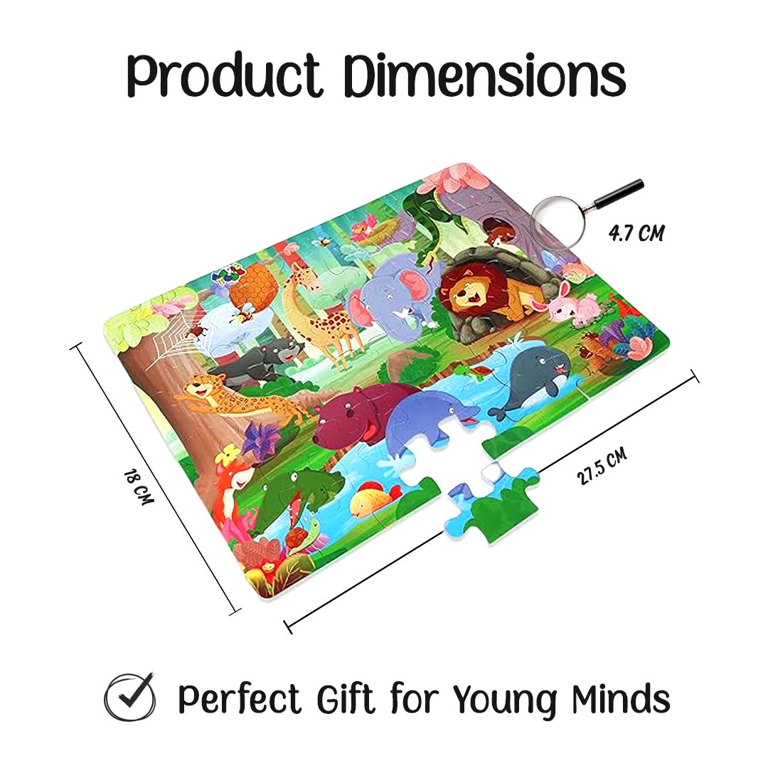 Advit Toys Animal Homes- Jigsaw Puzzle | Learning and Educational Toys and Games | Educational Puzzle Game (48 Piece + Educational Fun Fact Book Inside)