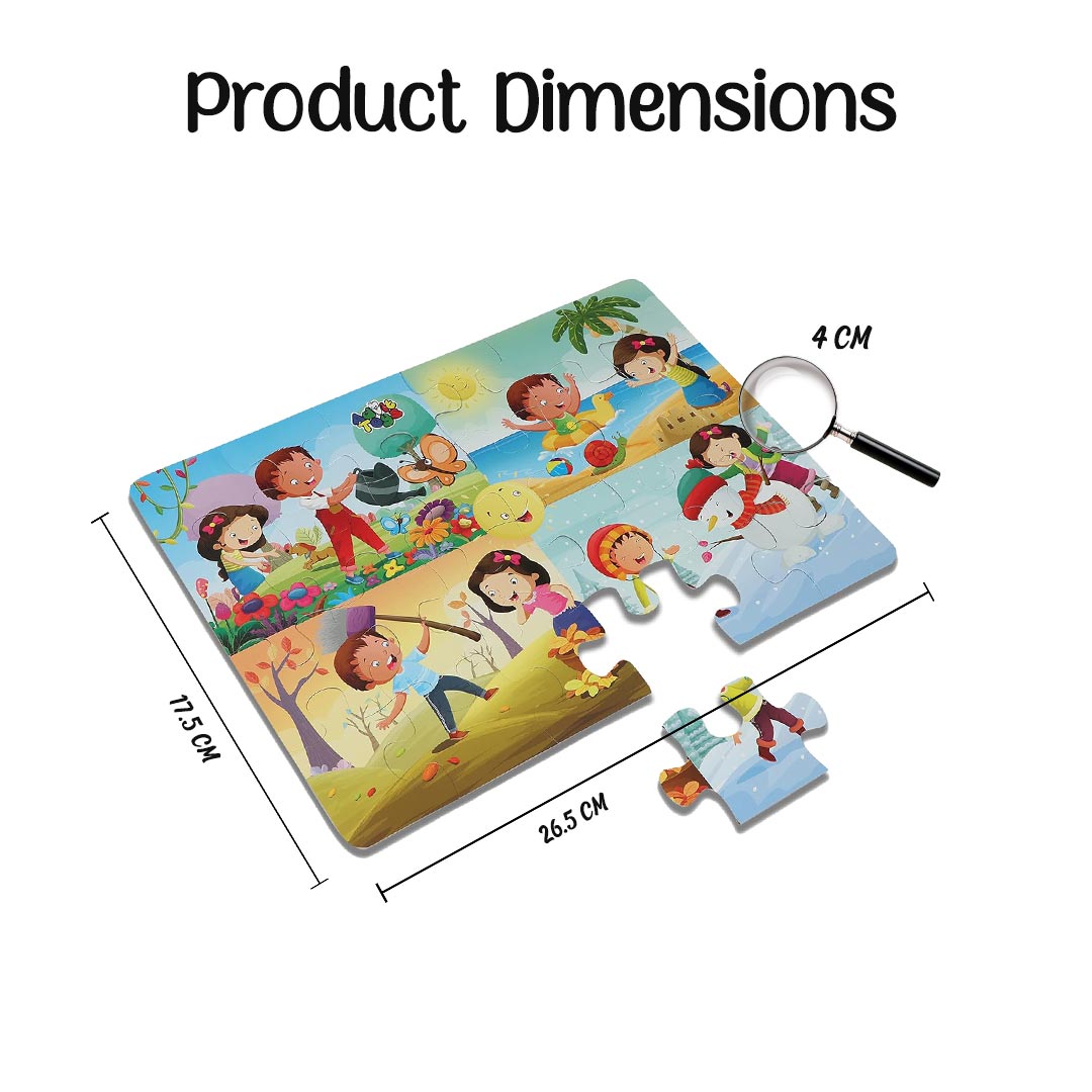 Advit Toys Seasons - Jigsaw Puzzle | Jigsaw Puzzles for Kids | Best Gift for Baby Boys and Girls(24 Piece + Educational Fun Fact Book Inside)
