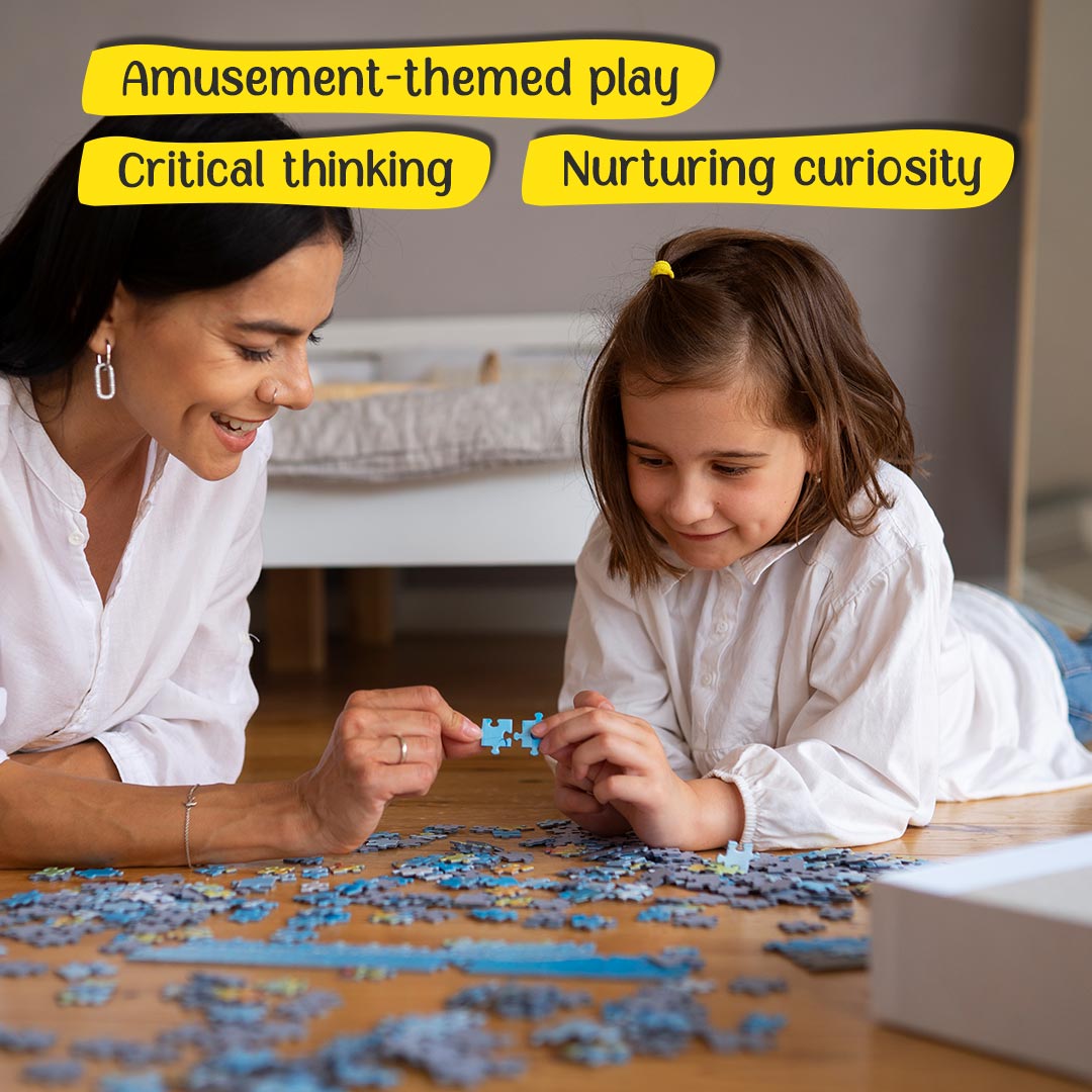 Advit Toys - The Amusement Park Jigsaw Puzzle | Educational Toy For 3+ Year Age | Birthday Gifts Ideas for Kids(48 Piece + Educational Fun Fact Book Inside)