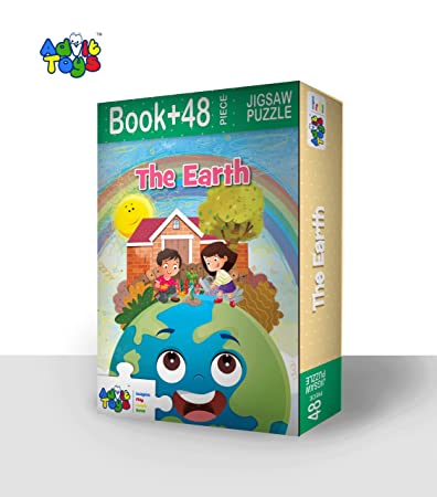 Advit Toys - The Earth Jigsaw Puzzle | Educational Jigsaw Puzzles for Kids Toddlers 4+ Years (48 Piece + Educational Fun Fact Book Inside)