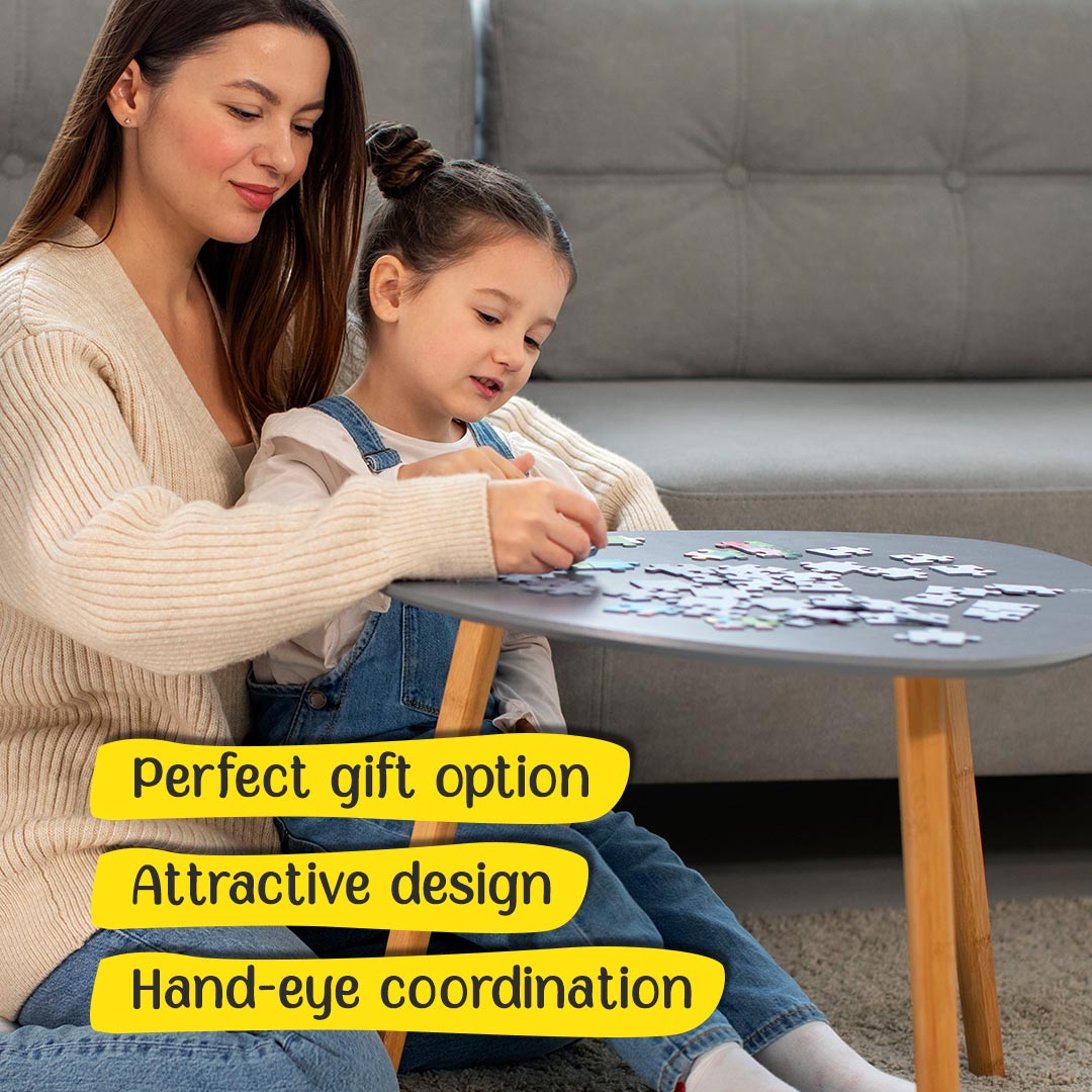 Advit Toys Train Station Jigsaw Puzzle for Kids | Educational & Construction Activity Game for Kids | Birthday Gift for Children, Return Gift  - (48 Piece + 24 Page Book)