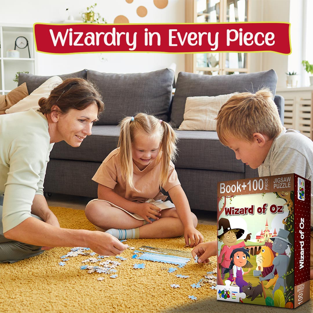 Advit Toys Wizard of Oz - Jigsaw Puzzle | Fun and Challenging Having Realistic Illustrations| Birthday Gifts Ideas for Kids (100 Piece + Educational Fun Fact Book Inside)