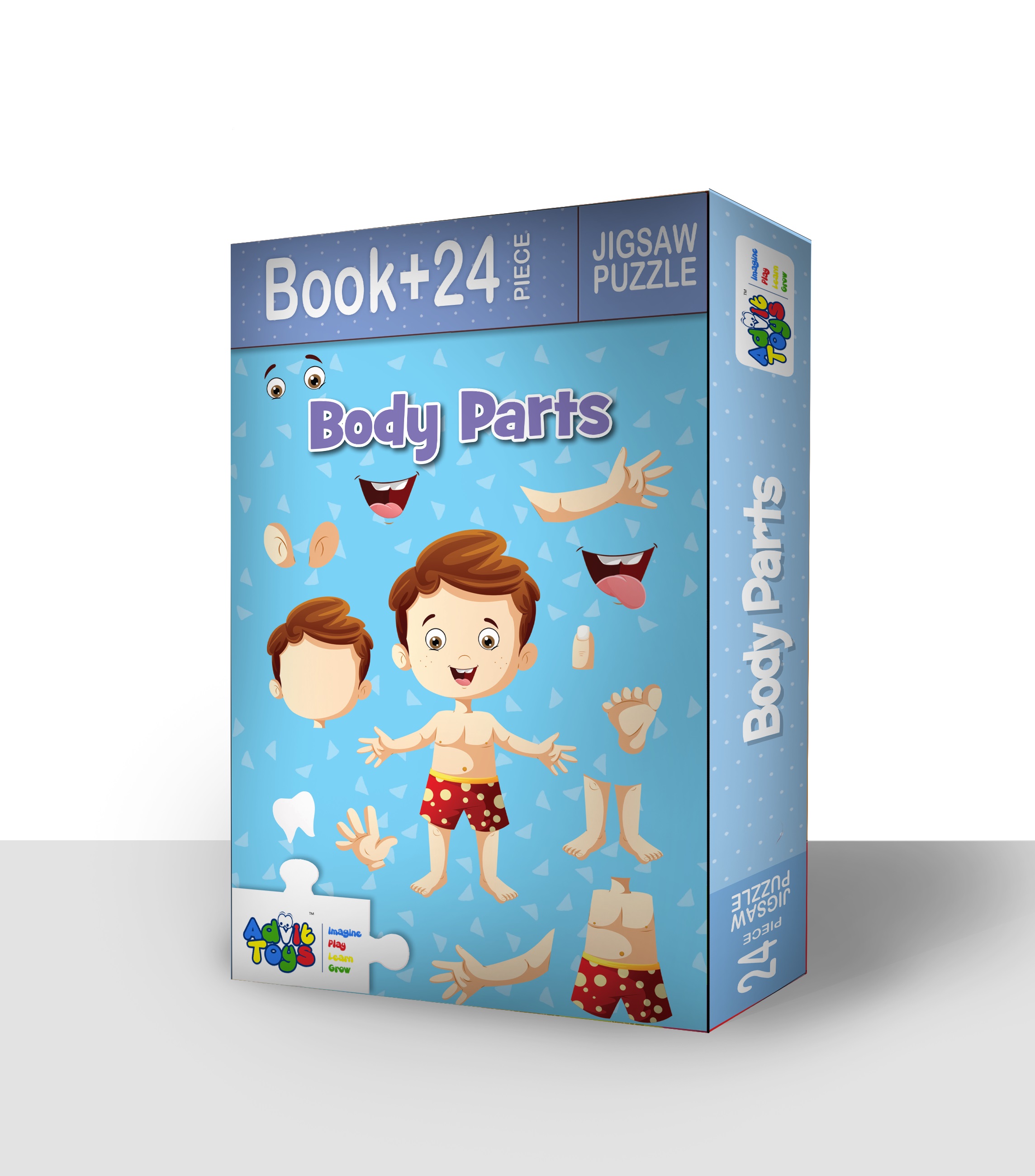 BODY PARTS - JIGSAW PUZZLE (24 PIECE  + FUN FACT BOOK INSIDE)