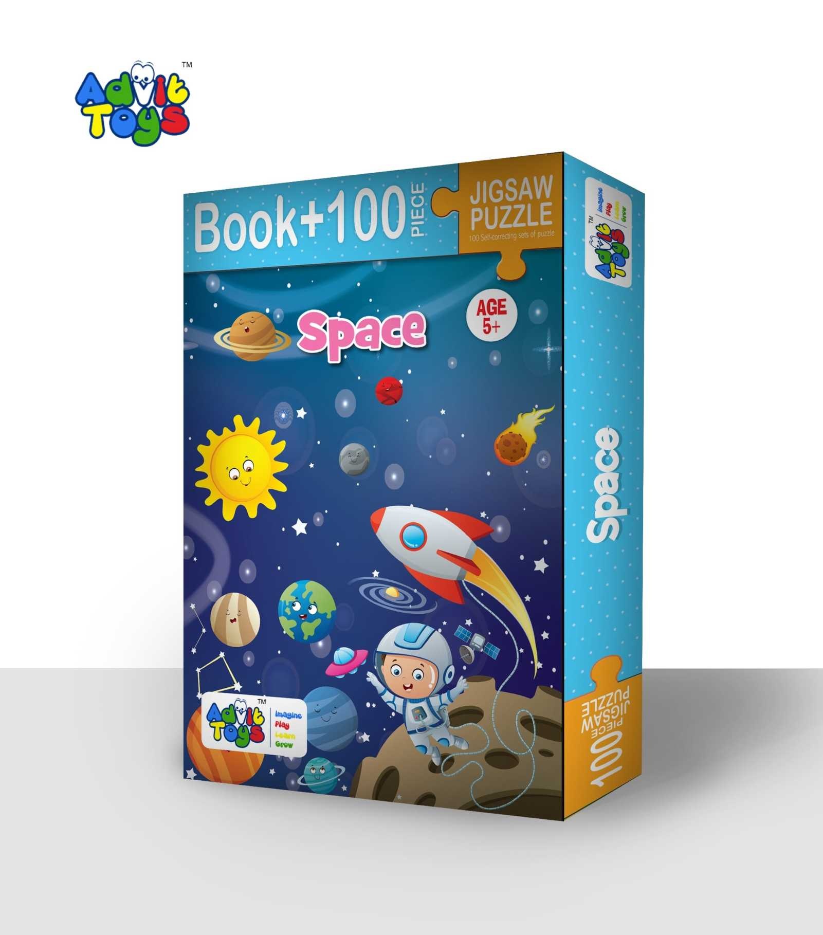 Space - Jigsaw puzzle (100 Piece + Fun Fact Book Inside)