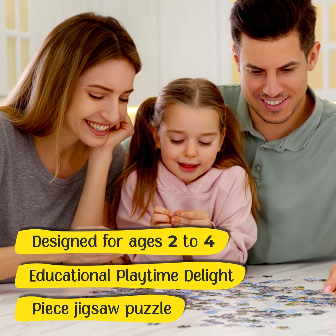 Advit Toys Educational Zoo Animal Jigsaw Puzzle | Birthday Gift Ideas |  Play and learn with Educational & Construction Activity Game for Kids | Best Gift for Baby Boys and Girls(48 Piece + Book)