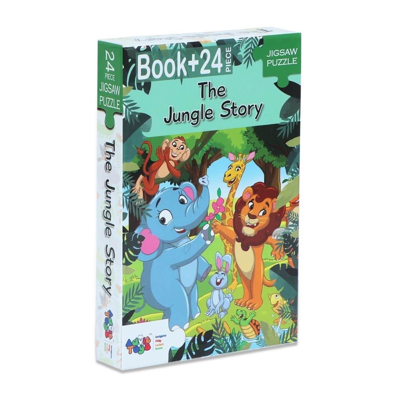 Advit Toys The Jungle Story - Jigsaw Puzzle | Learning and Educational Toys and Games | Birthday Gift for Children, Return Gift (24 Piece + Fun Fact Book Inside)