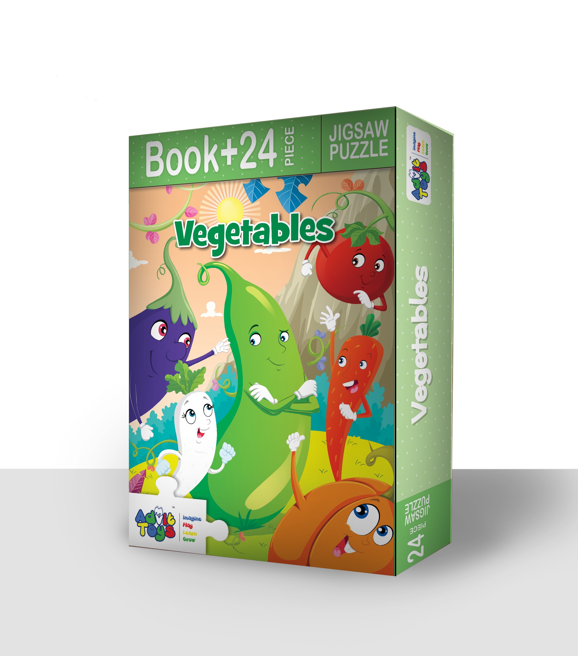 VEGETABLES JIGSAW PUZZLE (24 PIECE + BOOK INSIDE)