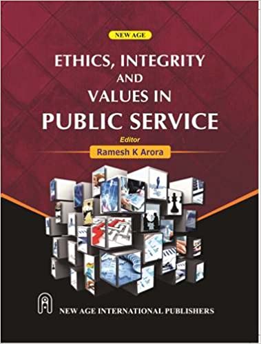 ETHICS, INTEGRITY AND VALUES IN PUBLIC SERVICE