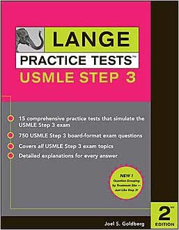 LANGE PRACTISE TESTS FOR THE USMLE 3