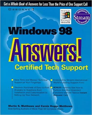 Windows 98 Answers!: Certified Tech Support 