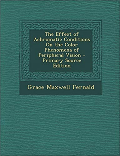 Effect of Achromatic Conditions on the Color Phenomena of Peripheral Vision
