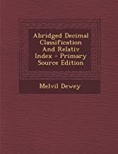 Abridged Decimal Classification and Relativ Index