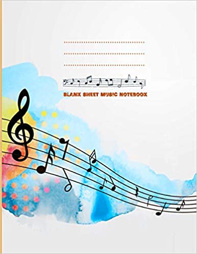 Blank sheet music notebook