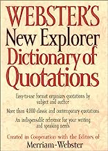 WEBSTER'S NEW EXPLORER DICTIONARY OF QUOTATIONS