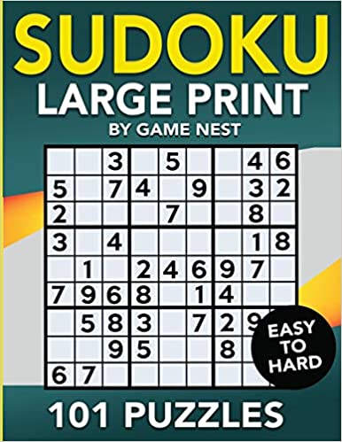 SUDOKU LARGE PRINT 101 PUZZLES EASY TO HARD