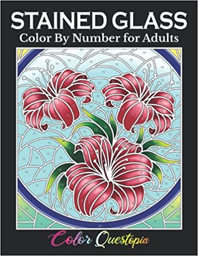 Stained Glass Color by Number For Adults
