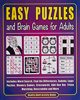 EASY PUZZLES AND BRAIN GAMES FOR ADULTS
