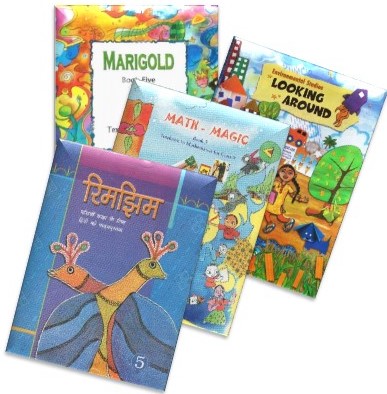 NCERT TEXTBOOK SET OF 4 BOOKS FOR CLASS - 5(MARIGOLD, RIMJHIM, MATH-MAGIC AND ENVIRONMENTAL SCIENCE-LOOKING AROUND)