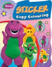 Barney Sticker Copy Colouring