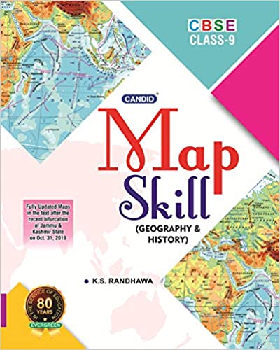 Candid Map Skill Geography & History For Class 9 