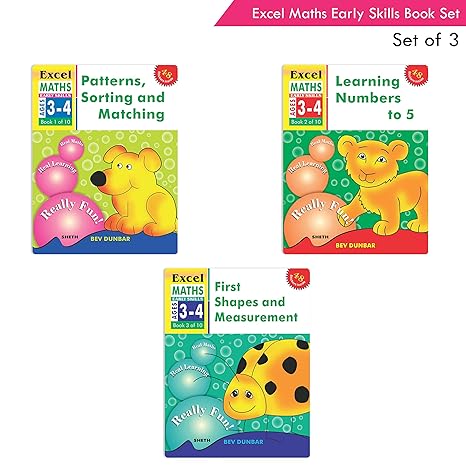 EXCEL MATHS EARLY SKILLS AGES 3 - 4 (SET OF 3) 