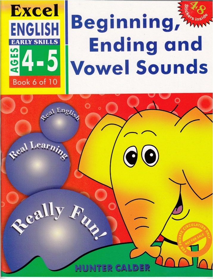 Excel English Skills Book 6 - Beginning, Ending and Vowel Sound (Ages 4 - 5)