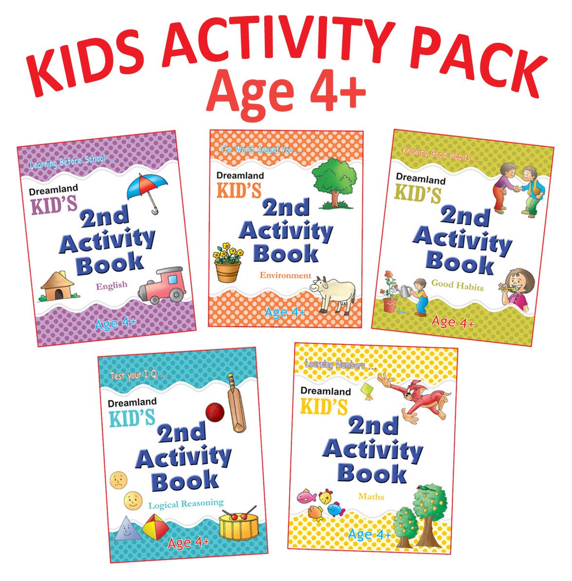 Kid's 2rd Activity - Pack (5 Titles- English, Maths, Environment, Good Habits, Logical Reasoning)