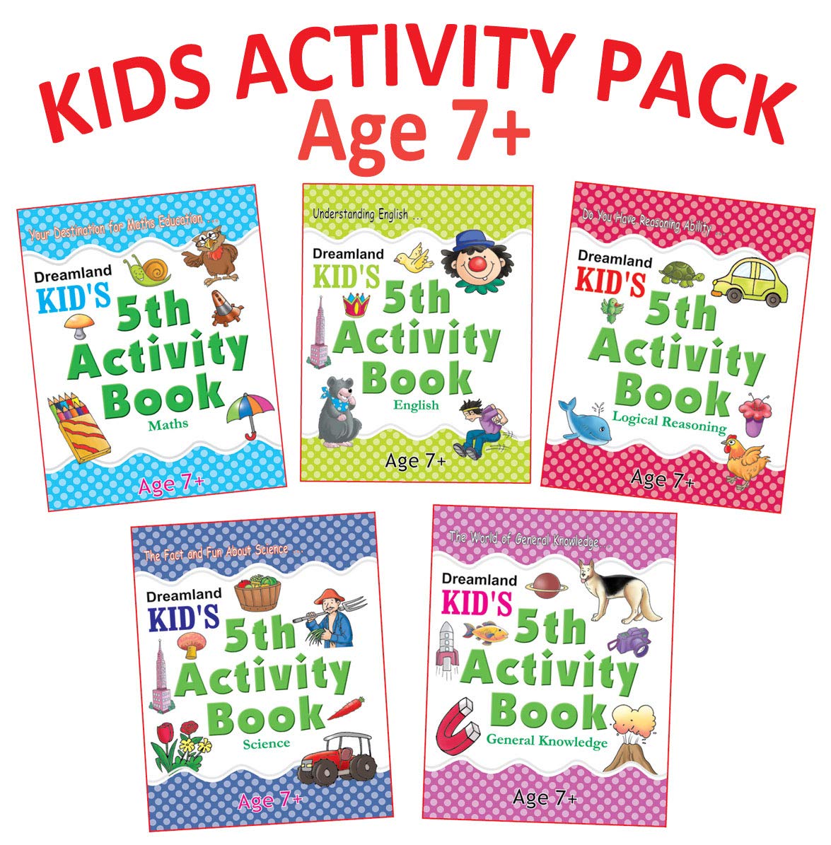 Kid's 5th Activity - Pack (5 Titles- English, Maths, Environment, General Awareness, Logic Reasoning)