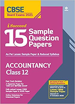 Cbse New Pattern 15 Sample Paper Accountancy Class 12 for 2021 Exam fo