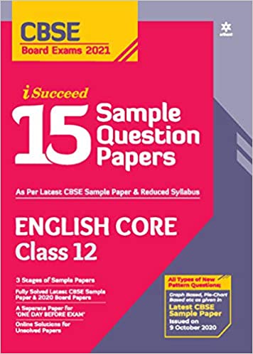 CBSE New Pattern 15 Sample Paper English Core Class 12 for 2021 Exam with reduced Syllabus