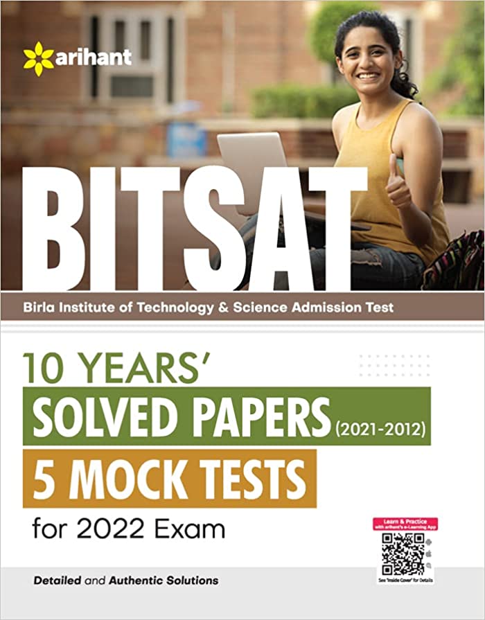 BITSAT 10 Years Solved Papers (2021-2012) 5 Mock Tests For 2022 Exam 