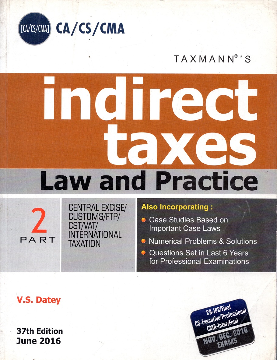 TAXMANN'S INDIRECT TAXES LAW AND PRACTICE PART 1 AND PART 2 SERVICE TAX PACK OF 2 BOOKS