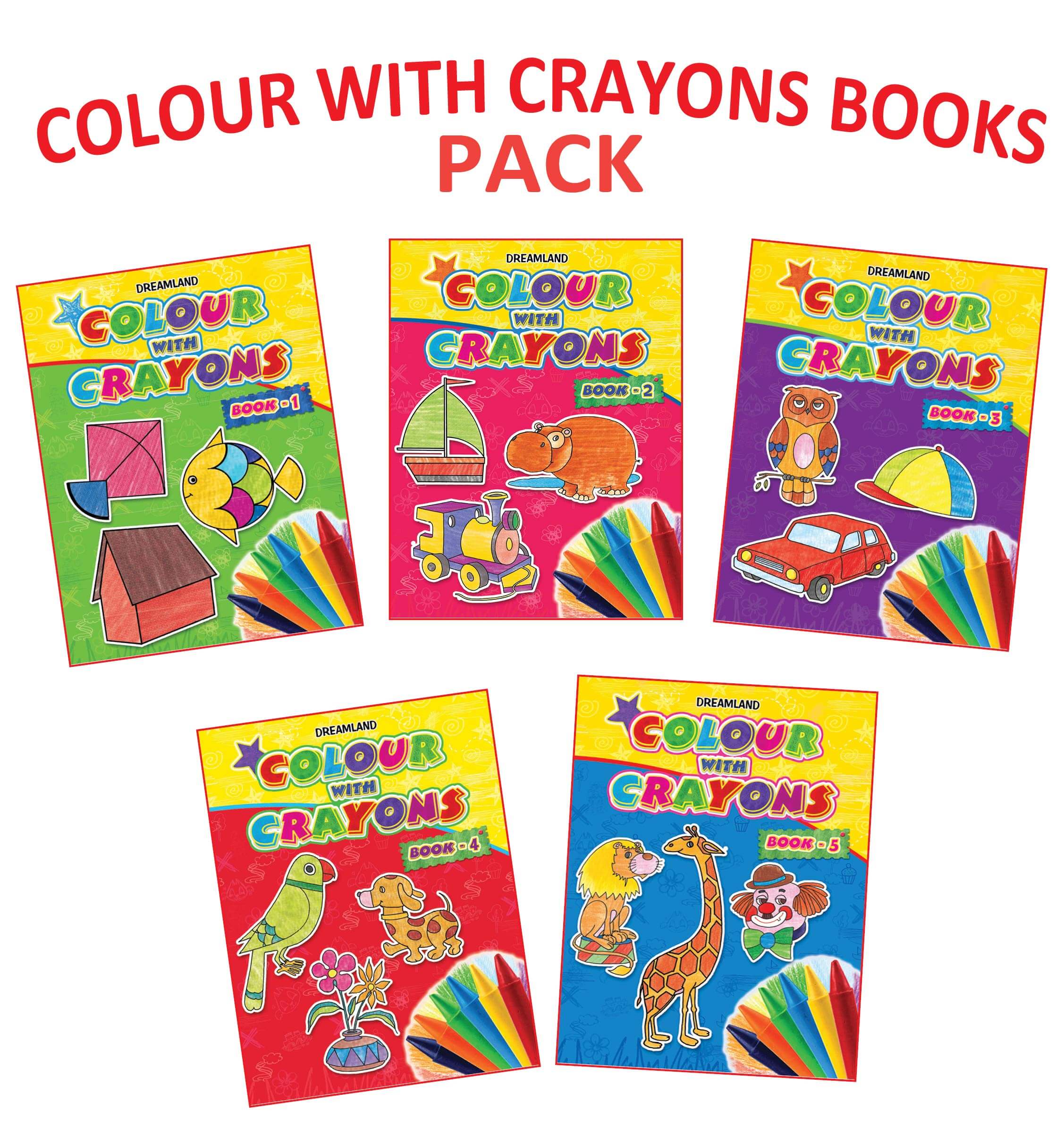 Colour With Crayons 1 to 5 (Pack)