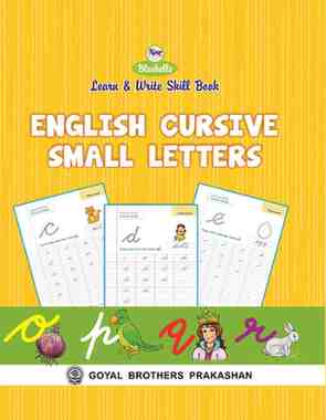 BLUEBELLS LEARN AND WRITE ENGLISH CURSIVE SMALL LETTERS FOR LEVEL A (NURSERY)