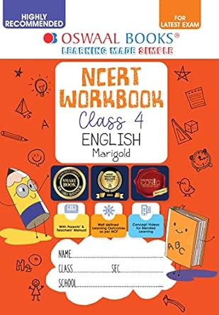 Oswaal NCERT & CBSE Workbook English (Marigold) Class 4 (For Latest Exam)