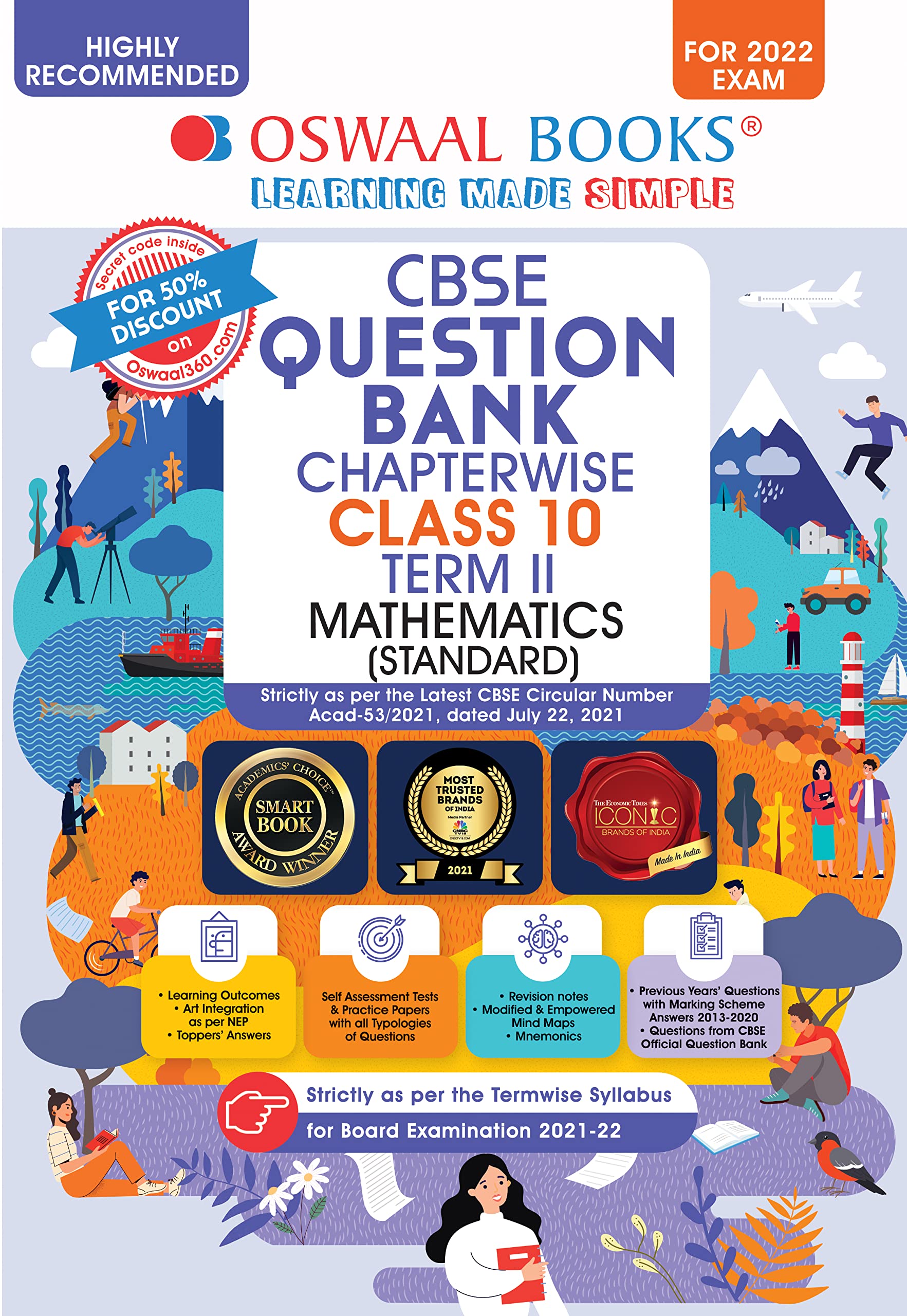 Oswaal CBSE Question Bank Chapterwise For Term 2, Class 10, Mathematics (Standard) (For 2022 Exam