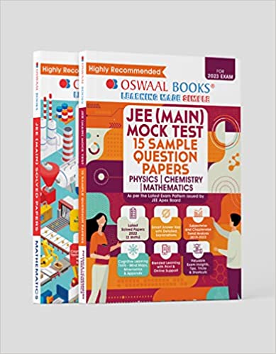 Oswaal Mathematics JEE Main Solved Papers (2019 - 2022 All shifts 32 Papers) + JEE Main 15 Mock Test Sample Papers (Set of 2 Books) (For 2023 Exam)