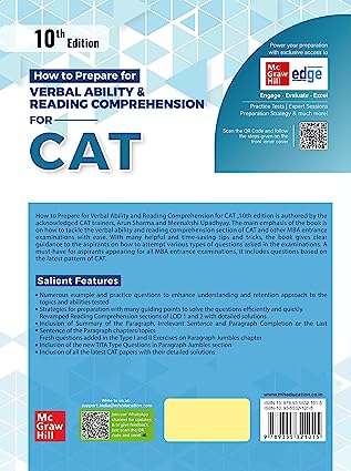 How to Prepare for VERBAL ABILITY & READING COMPREHENSION for CAT (10th Edition) For Common Admission Test & Other Management Examinations 