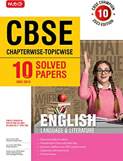 MTG CBSE 10 Years Chapterwise Topicwise Solved Papers Class 10 English language & Literature