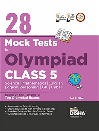 28 Mock Test Series for Olympiads Class 5 Science, Mathematics, English, Logical Reasoning, GK & Cyber 2nd Edition 